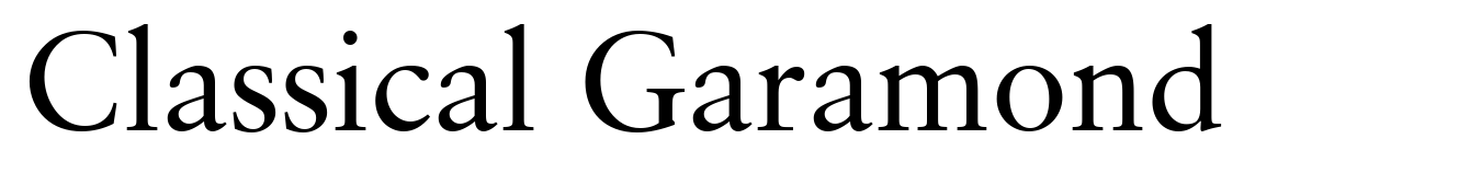 Classical Garamond